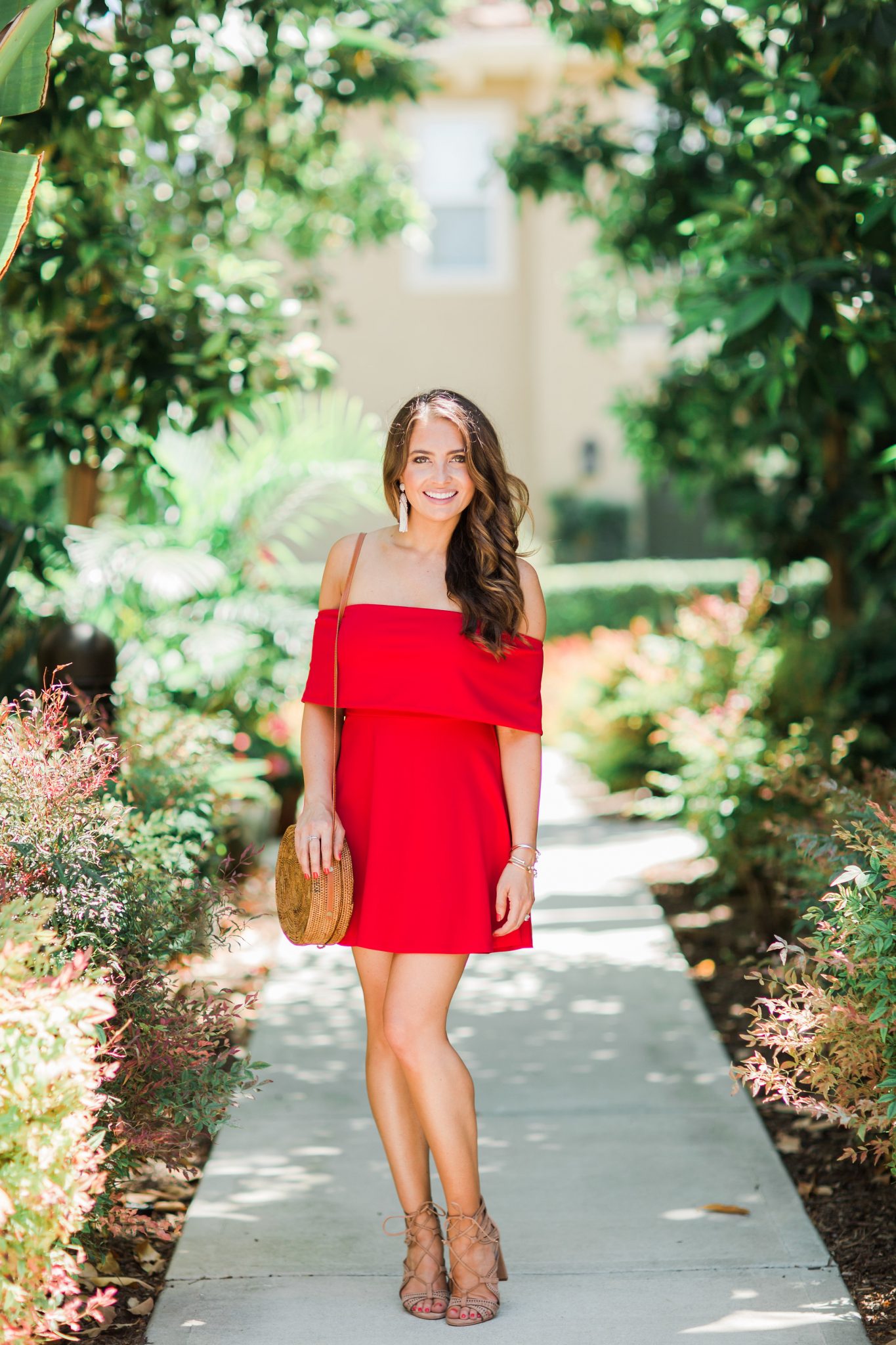 Little Red Dress styled by popular Orange County fashion blogger, Maxie Elle