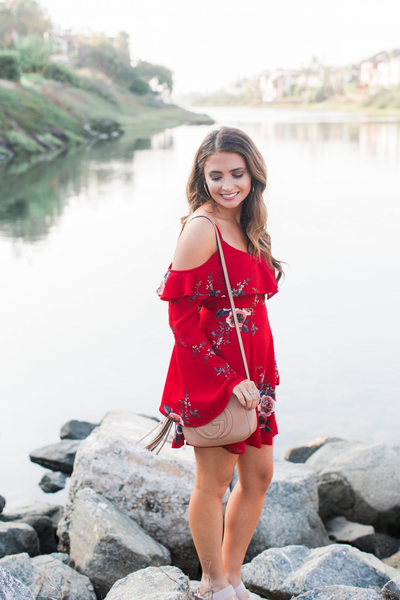 Maxie Elle | Red floral dress - Santa Barbara Getaway featured by popular Orange County travel blogger, Maxie Elle