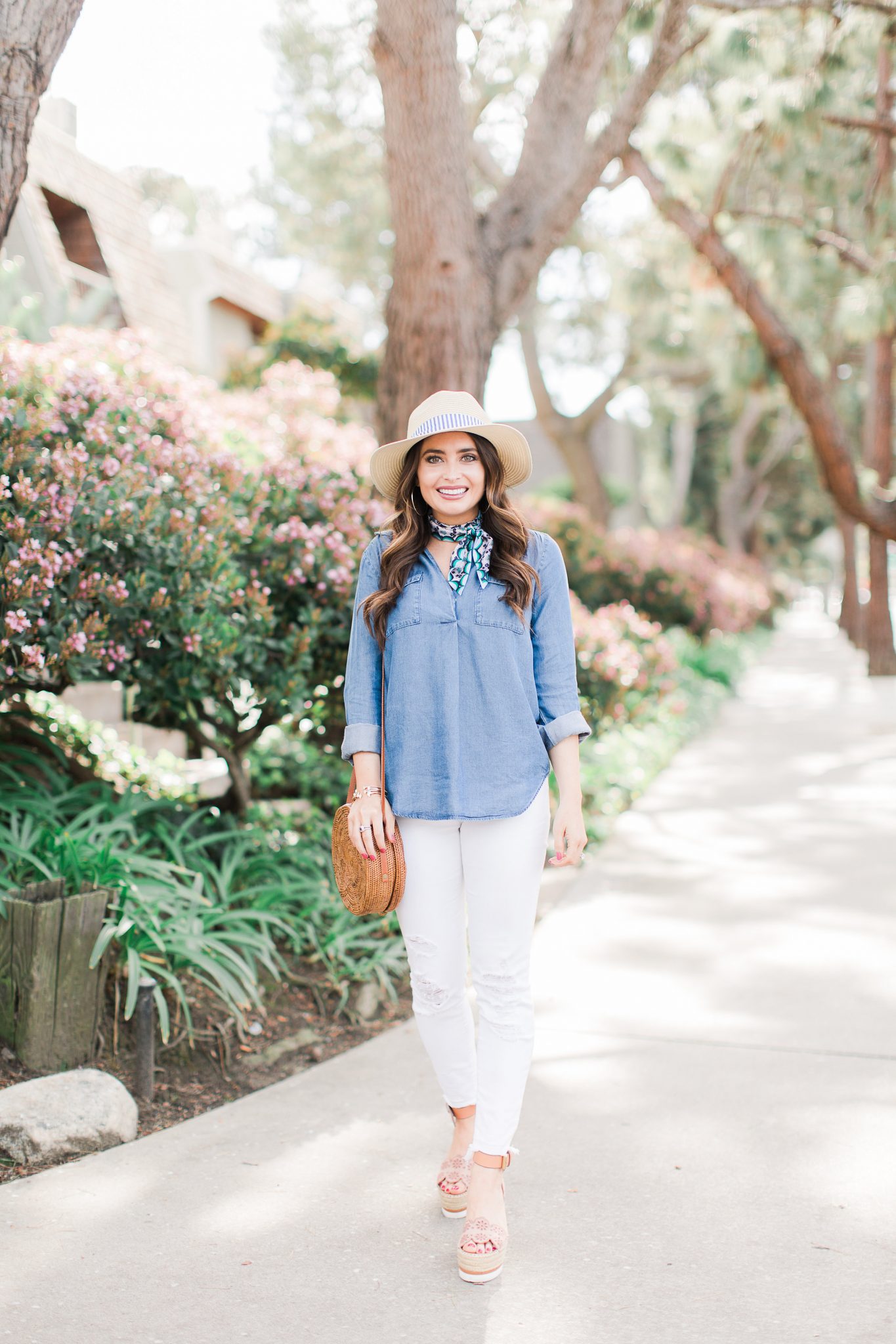 How To Elevate a Chambray Top by popular Orange County fashion blogger Maxie Elle