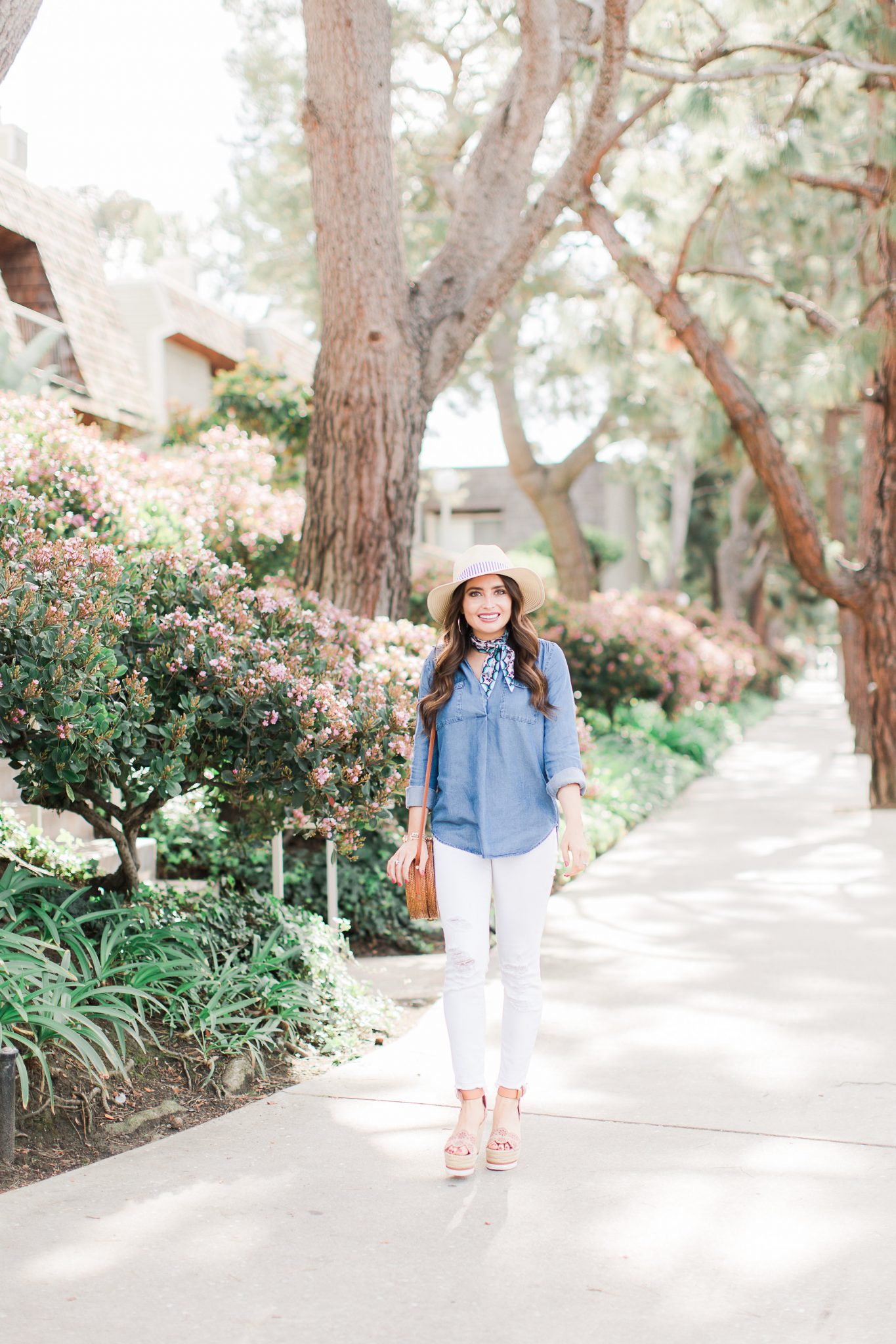 How To Elevate a Chambray Top by popular Orange County fashion blogger Maxie Elle